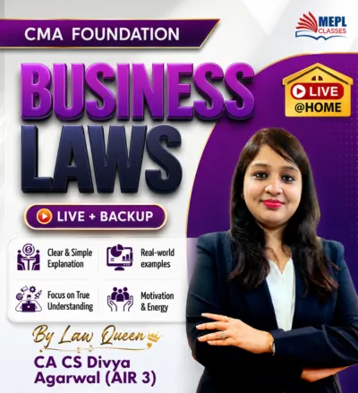 BUSINESS LAW LIVE AT HOME BY CA CS DIVYA AGARWAL (CMA FOUNDATION)