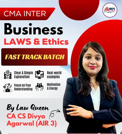  PAPERS - 5 BUSINESS LAWS & ETHICS FASTTRACK BATCH (CMA INTER)