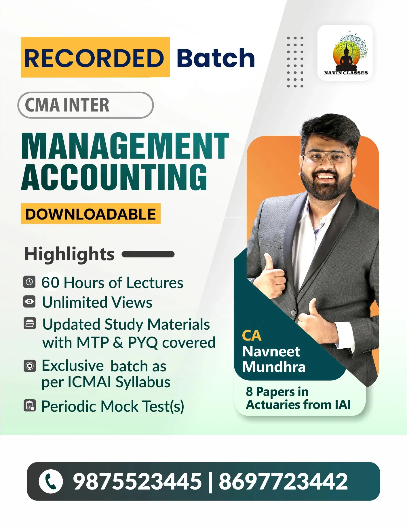 MANAGEMENT ACCOUNTING BY CA NAVNEET MUNDHRA (CMA INTER)