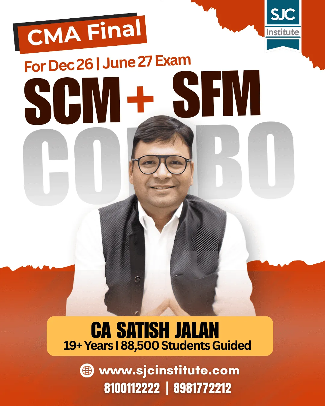 SCM + SFM GROUP 3 COMBO BY CA SATISH JALAN ( CMA FINAL)