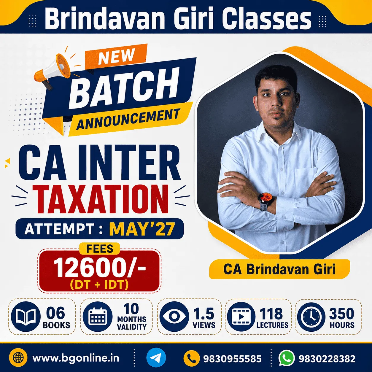 TAXATION DT AND IDT REGULAR LECTURES FOR MAY 27 BY BRINNDAVAN GIRI (CA INTER)