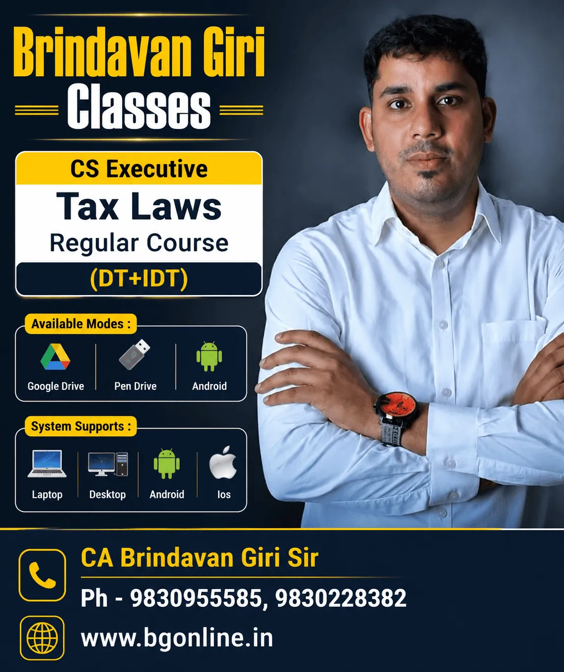 TAX LAWS REGULAR BATCH FOR DEC 26 EXAMS BY BRINDAVAN GIRI (CS EXECUTIVE)