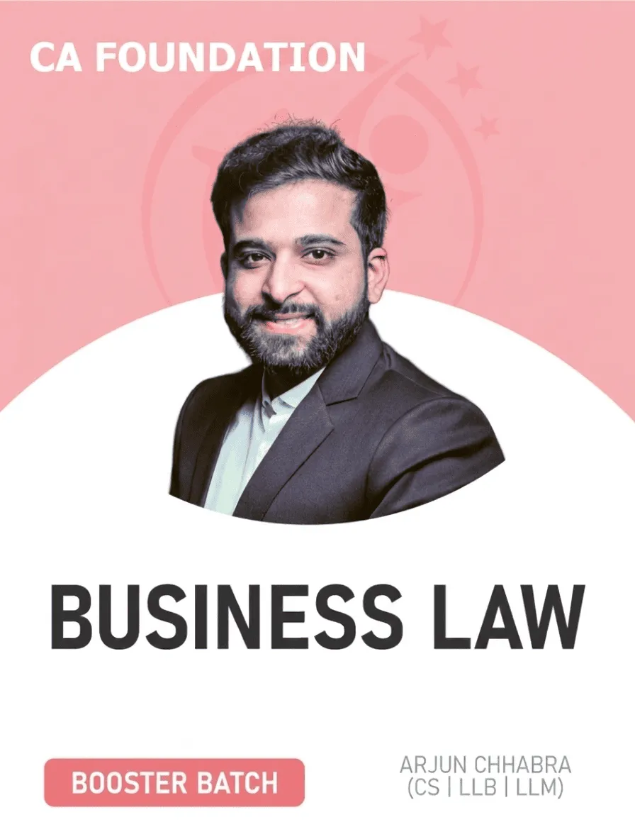 BUSINESS LAWS BOOSTER BATCH FOR SEPT 26 EXAMS (CA FOUNDATION)