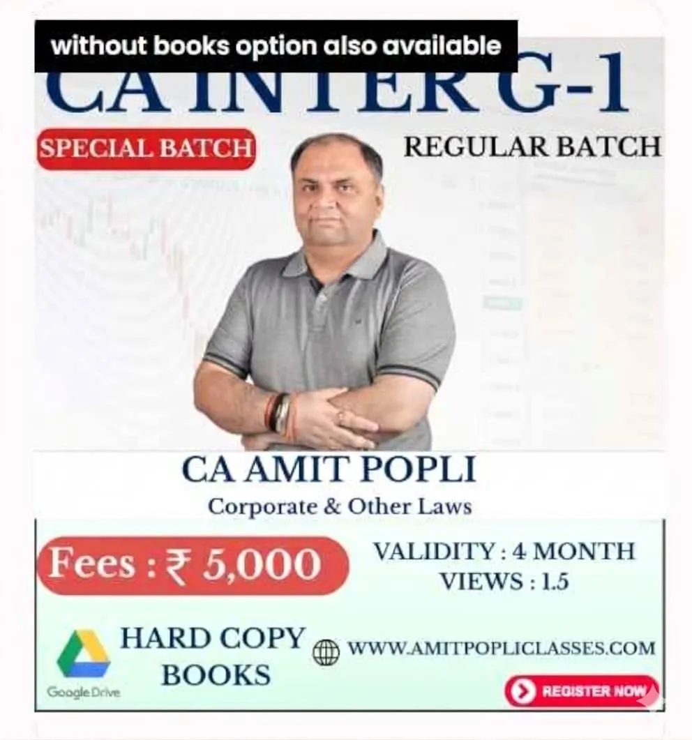 GROUP - 1 CORPORATE & OTHER LAWS SPECIAL JAN 27 REGULAR BATCH (CA INTER)